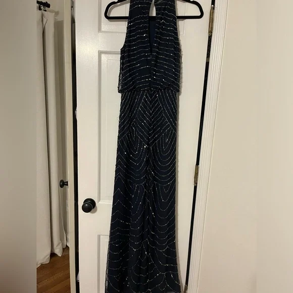 adrianna papell navy blue dress Adrianna Papell AP1E208964